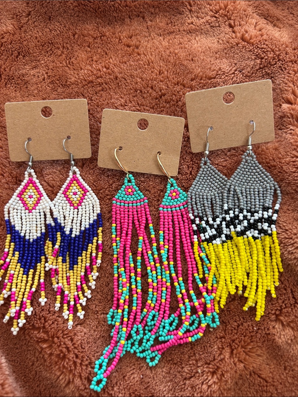 Beaded Frindge Earrings